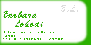 barbara lokodi business card